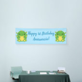 Dragon Birthday Party Blue Banner (Messeveranstaltung)