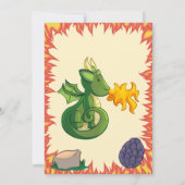 Dragon Birthday Party Danke Karte (Rückseite)