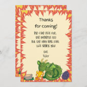 Dragon Birthday Party Danke Karte (Vorne/Hinten)