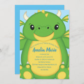 Dragon Birthday Party Einladung (Vorne/Hinten)