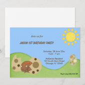 Dragon Birthday Party Einladung (Vorne/Hinten)