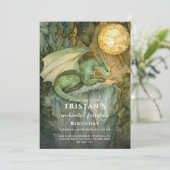 Dragon Birthday Party Einladung (Stehend Vorderseite)