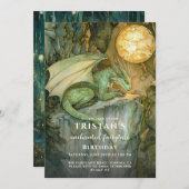 Dragon Birthday Party Einladung (Vorne/Hinten)