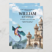 Dragon Birthday Party Einladung Jurassic Geburtsta (Vorne/Hinten)