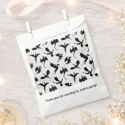 Dragon Birthday Party Geschenktütchen (Ausgeschnitten)