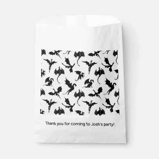 Dragon Birthday Party Geschenktütchen (Vorderseite)