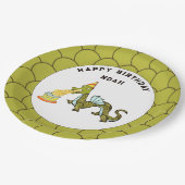 Dragon Birthday Party Pappteller (Schrägansicht)