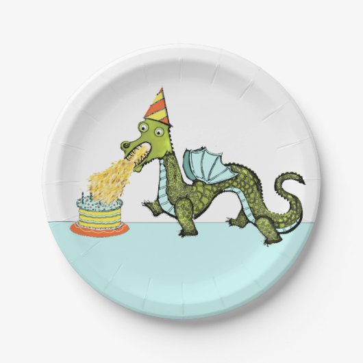 Dragon Birthday Party Pappteller (Vorderseite)