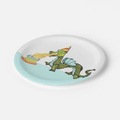 Dragon Birthday Party Pappteller (Schrägansicht)