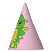 Dragon Birthday Party Pink Partyhütchen (Rechts)