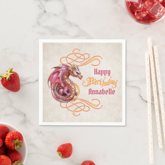 Dragon Birthday Party Serviette (Beispiel)