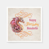 Dragon Birthday Party Serviette (Vorderseite)