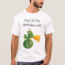 Dragon Birthday Party Vater T - Shirt