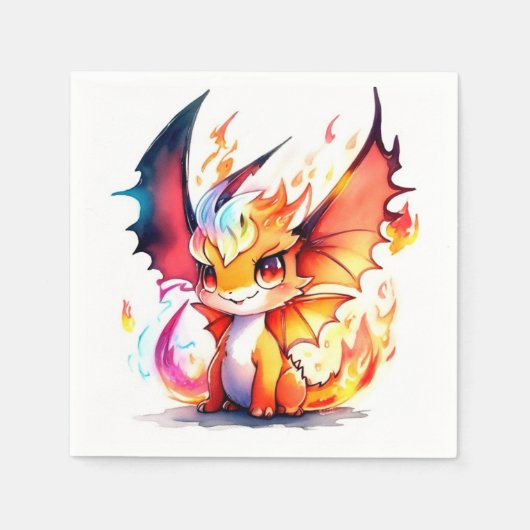 Dragon Birthday Serviette (Vorderseite)