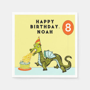 Dragon Birthday Serviette