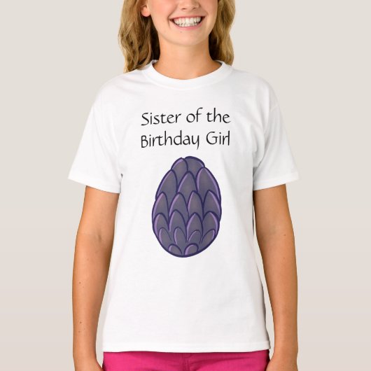 Dragon Birthday Sister T - Shirt (Vorderseite)