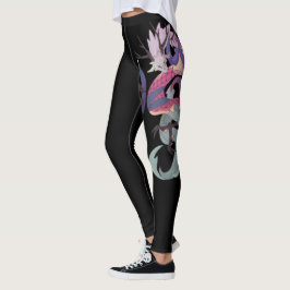 Dragon, black legging leggings