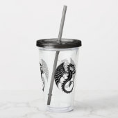 Dragon Black Shape Tattoo Style Acryltrinkbecher (Rückseite)