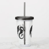 Dragon Black Shape Tattoo Style Acryltrinkbecher (Vorderseite)