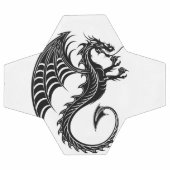 Dragon Black Shape Tattoo Style Fußball (Flach)
