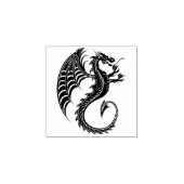 Dragon Black Shape Tattoo Style Gummistempel (Prägung)
