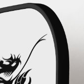 Dragon Black Shape Tattoo Style Pickleball Schläger (Linke Seite)