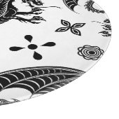 Dragon Black Shape Tattoo Style Schneidebrett (Ecke)