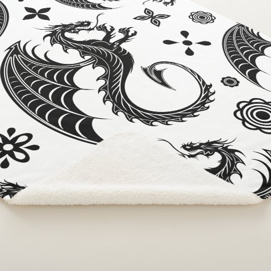 Dragon Black Shape Tattoo Style Sherpadecke (3/4)