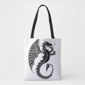 Dragon Black Shape Tattoo Style Tasche (Vorderseite)