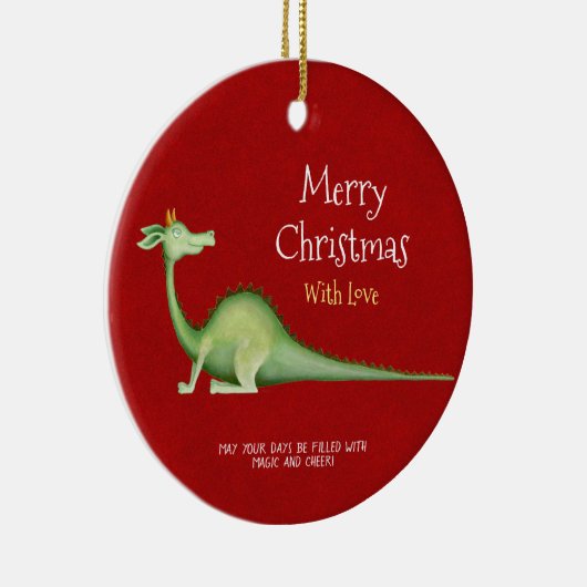 Dragon Blick zurück Keramik Ornament (Rechts)