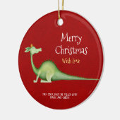 Dragon Blick zurück Keramik Ornament (Links)