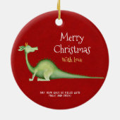 Dragon Blick zurück Keramik Ornament (Hinten)