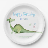 Dragon blickt zurück pappteller (Vorderseite)