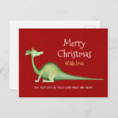 Dragon blickt zurück postkarte (Vorne/Hinten)