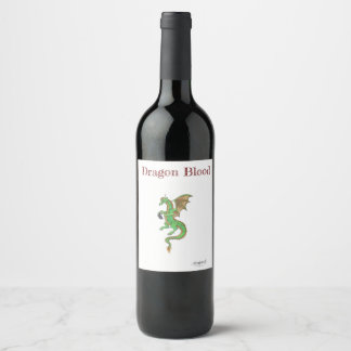Dragon Blood Yin Yang lustige Liebe niedlich Regen Weinetikett