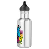 Dragon Blue Butterfly Blume Edelstahlflasche (Rechts)