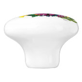 Dragon Blue Butterfly Blume Keramikknauf (Seitenansicht)