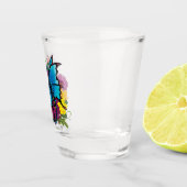 Dragon Blue Butterfly Blume Schnapsglas (Rechts)