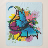 Dragon Blue Butterfly Blume Sherpadecke (Vorderseite)
