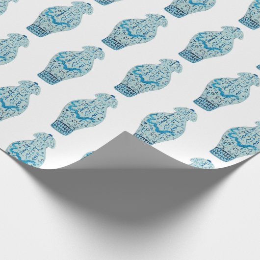 Dragon Blue Chinoiserie Ginger Jar Jars Geschenkpapier (Ecke)