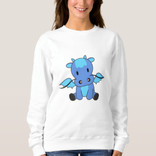 Dragon Blue Fairy Tale Fantasy Niedlich Sweatshirt