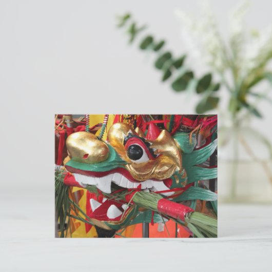 Dragon Boat headpiece Postkarte (Stehend Vorderseite)
