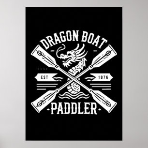 Dragon Boat Paddler, Dragon Boat Racing Motivation Poster