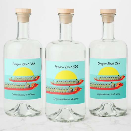 Dragon Boat Racing Alkoholflaschenetikett (Flaschen)
