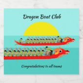 Dragon Boat Racing Alkoholflaschenetikett (Einzelnes Label)