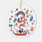 Dragon Boat Racing Design Keramik Ornament (Links)