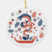 Dragon Boat Racing Design Keramik Ornament (Hinten)