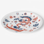 Dragon Boat Racing Design Pappteller (Schrägansicht)