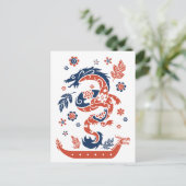 Dragon Boat Racing Design Postkarte (Stehend Vorderseite)