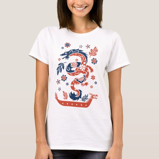 Dragon Boat Racing Design T-Shirt (Vorderseite)